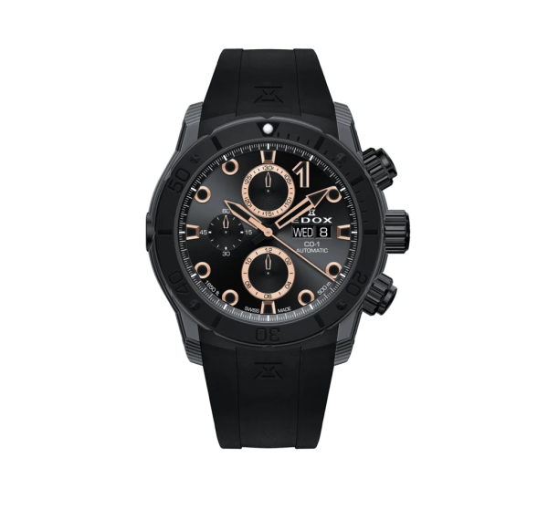 ЧАСОВНИК EDOX CO-1 CHRONO AUTOMATIC 45 ММ 01125-CCN-NR