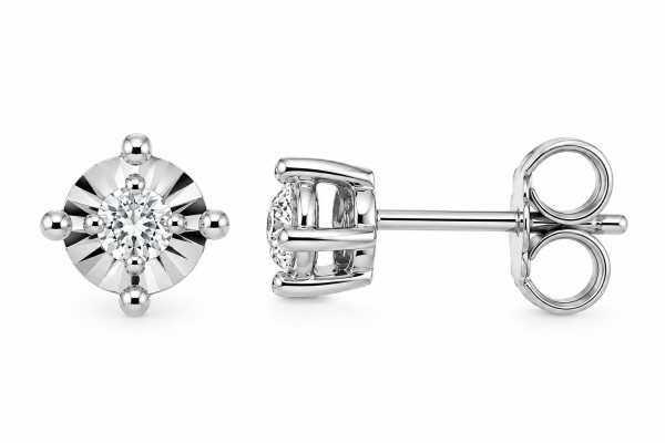 Cara Diamanti gold earrings with diamonds BB0524W/0.15ctsSI/H