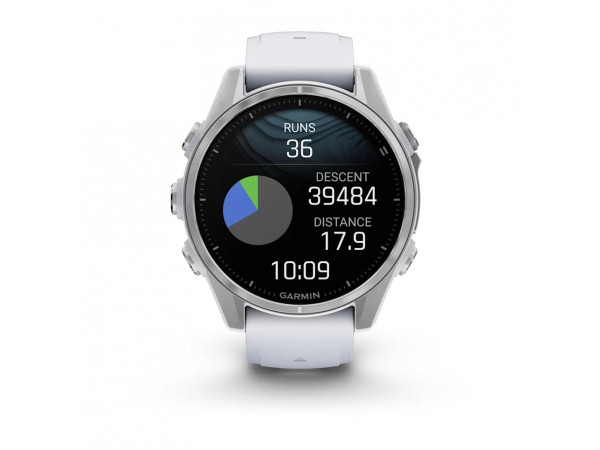 GARMIN FENIX 8 43MM AMOLED SILVER С WHITESTONE СИЛИКОНОВА КАИШКА