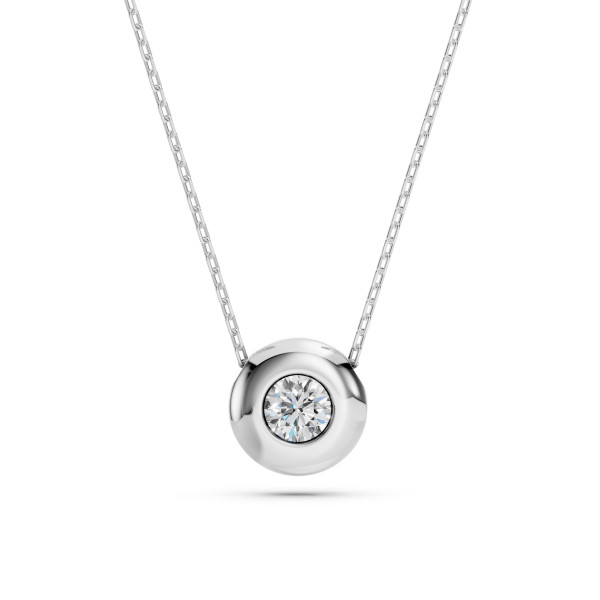 Cara колие с диамант 0.15 ct – ЗЛАТНО БИЖУ 14К K104-10007W(3.4)/14K