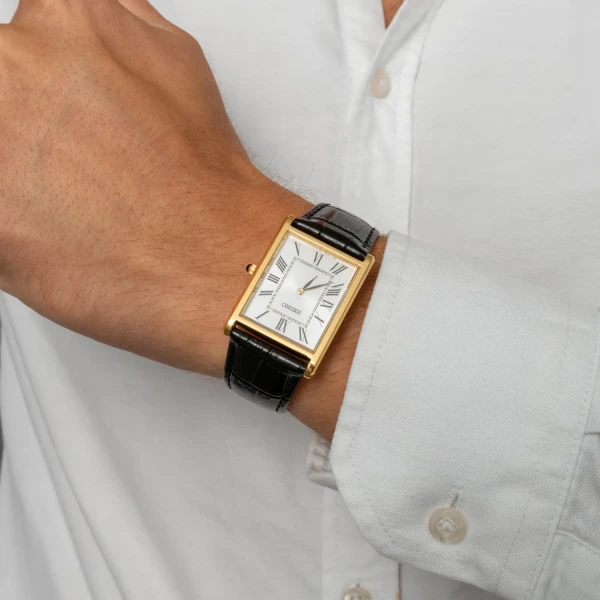 seiko swr104p1 златен корпус с бял циферблат ClassicWatches.bg
