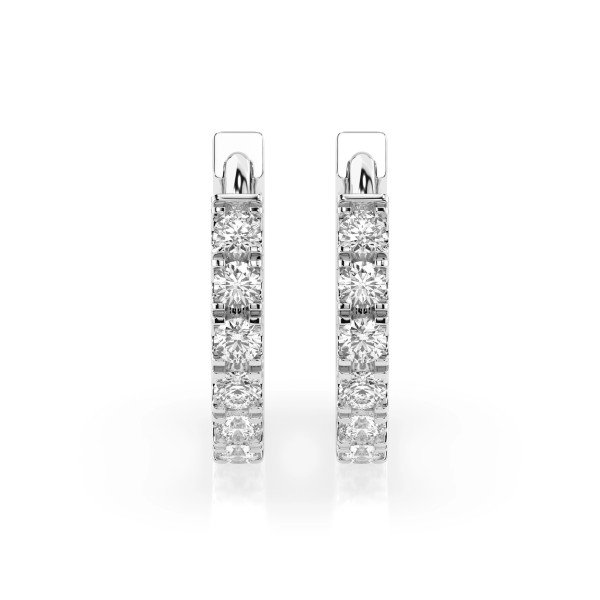 Cara обеци с диаманти 0.42 ct – ЗЛАТНО БИЖУ 14К K102-10109W(2.0)/14K