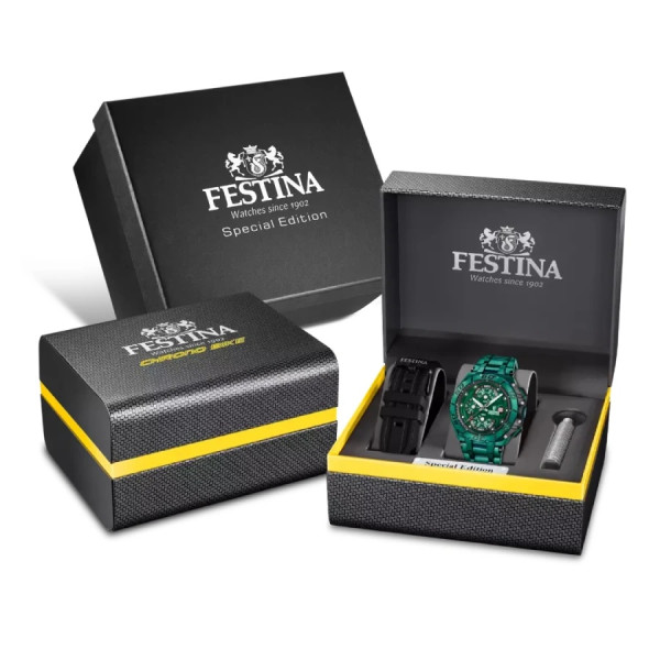 festina chrono bike зелен циферблат специално издание classicwatches.bg