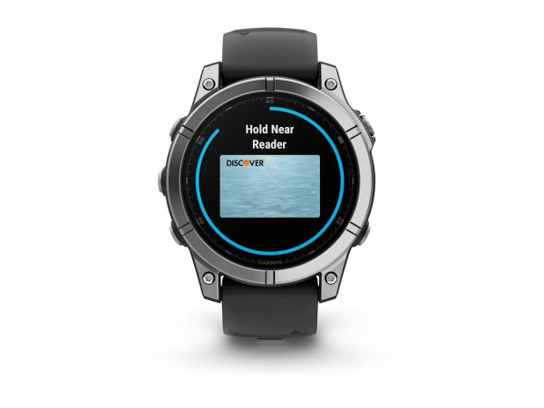 GARMIN FENIX E 47 ММ AMOLED STAINLESS STEEL С BLACK СИЛИКОНОВА КАИШКА 010-03025-00