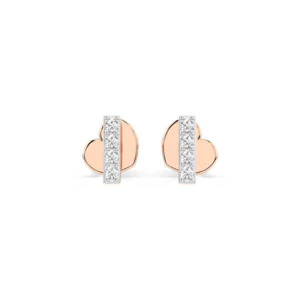 Cara обеци с диаманти 0.08 ct – ЗЛАТНО БИЖУ 14К K102-10069R/14K