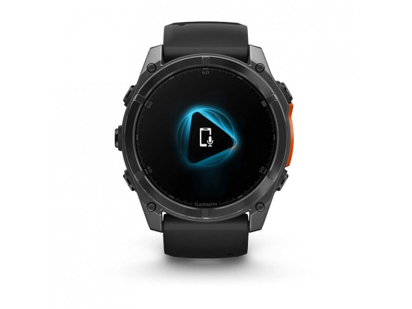 GARMIN FENIX 8 51MM AMOLED SLATE GRAY С BLACK СИЛИКОНОВА КАИШКА 010-02905-00