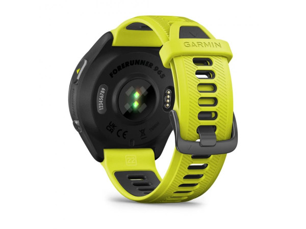 GARMIN FORERUNNER 965 CARBON GREY DLC TITANIUM БЕЗЕЛ С BLACK КОРПУС И AMP YELLOW/BLACK СИЛИКОНОВА КАИШКА 010-02809-12