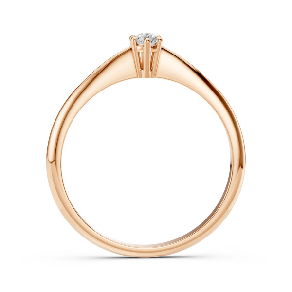 Cara пръстен с диамант 0.15 ct – ЗЛАТНО БИЖУ 14К K101-10027R(3.4)/14K