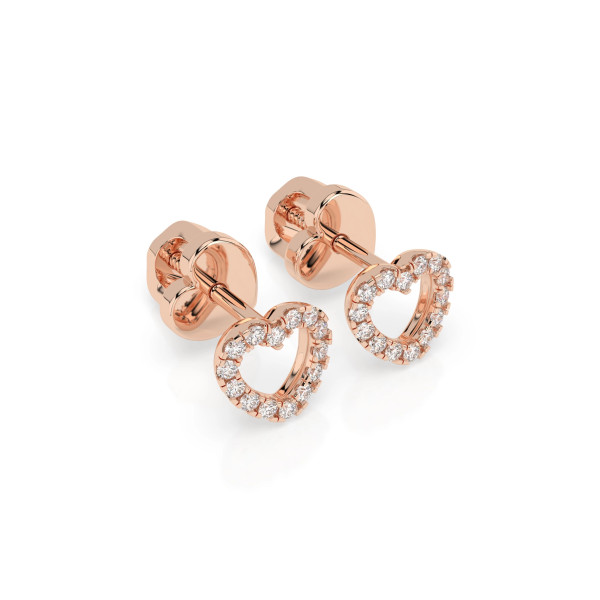 Cara обеци с диаманти 0.14 ct – ЗЛАТНО БИЖУ 14К K102-10028R/14K