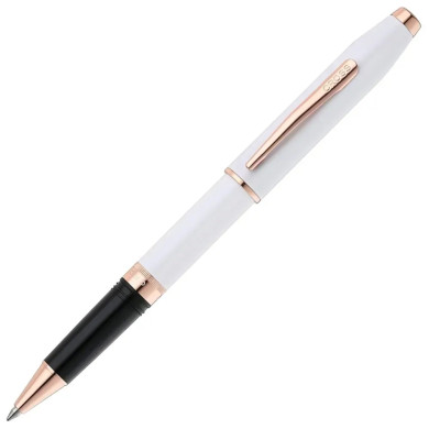 Ролер Cross Foundry - Pearl White Lacquer with Rose Gold