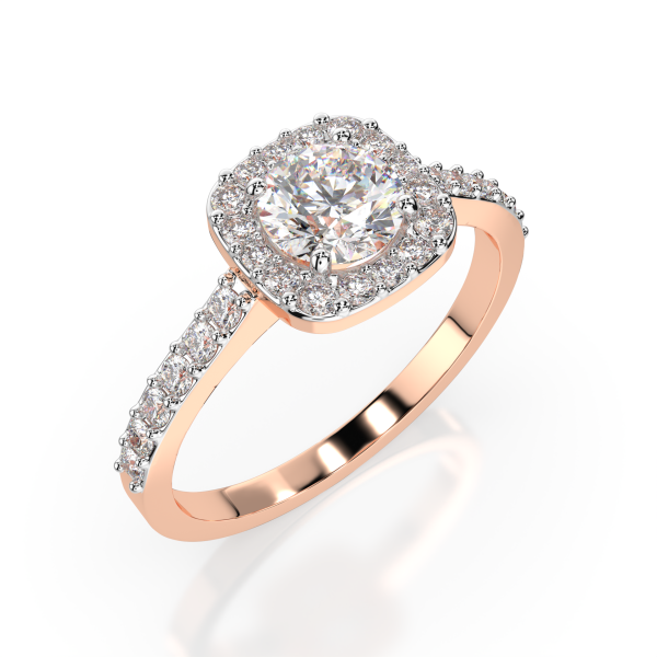 CARA Златен пръстен с диаманти 0.30+0.27 ct GIA сертификат K101-10152R 