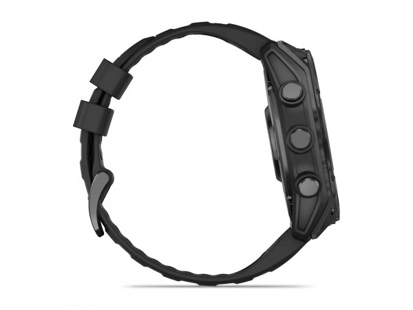 GARMIN FENIX 8 51MM AMOLED SLATE GRAY С BLACK СИЛИКОНОВА КАИШКА 010-02905-00