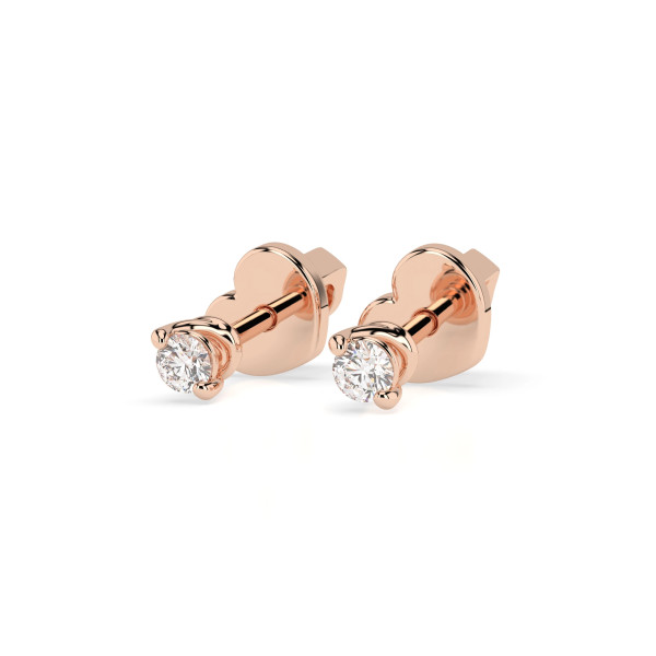 Cara обеци с диаманти 0.08 ct – ЗЛАТНО БИЖУ 14К K102-10032R(2.2)/14K