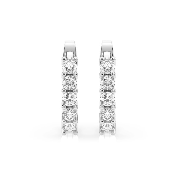 Cara обеци с диаманти 0.60 ct – ЗЛАТНО БИЖУ 14К K102-10098W(2.5)/14K