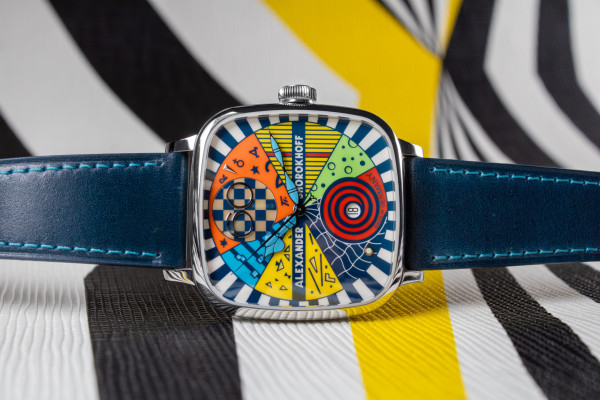 Часовник ALEXANDER SHOROKHOFF Kandy Avantgarde Blue 41x41mm LIMITED EDITION 50PCS  AS.KD-AVG-B 