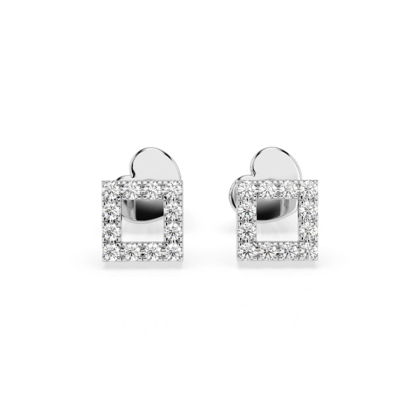 Cara обеци с диаманти 0.14 ct – ЗЛАТНО БИЖУ 14К K102-10053W/14K