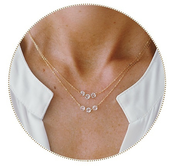 COMETE AMBROSIA GOLD NECKLACE WITH CUBIC ZIRCONIA AGZ297