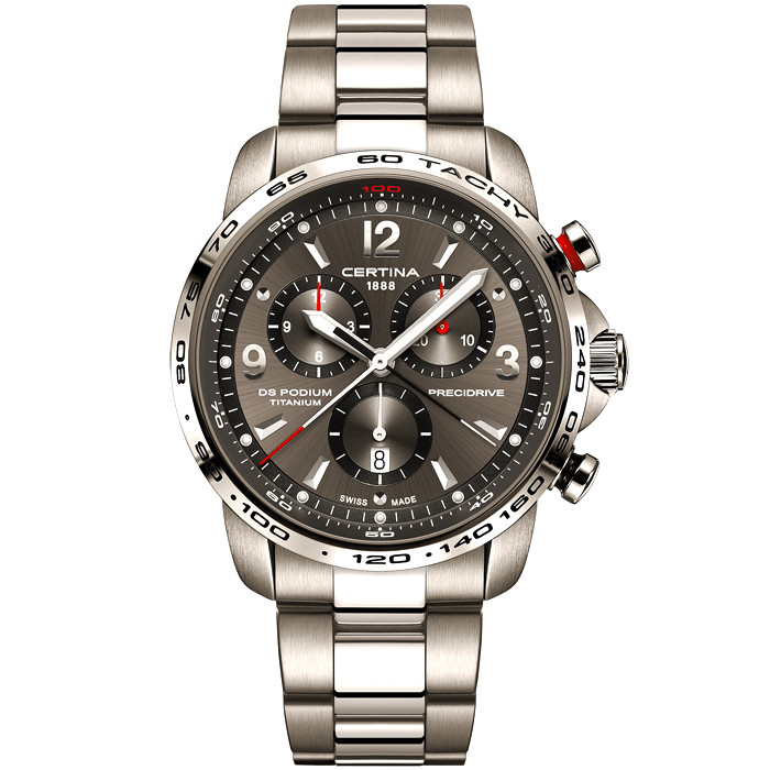 CERTINA DS PODIUM CHRONOGRAPH 1 100 SEC PRECIDRIVE TITANIUM 44MM MEN S WATCH C001.647.44.087.00