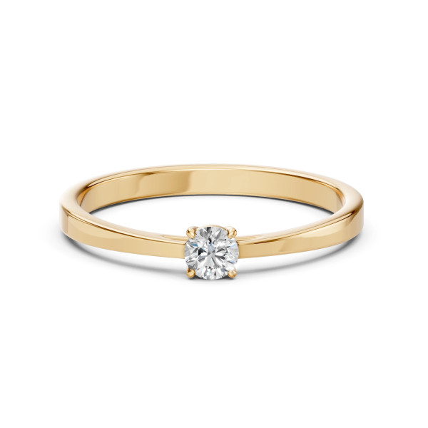 Cara пръстен с диамант 0.15 ct – ЗЛАТНО БИЖУ 14К K101-10012/1Y(3.4)/14K