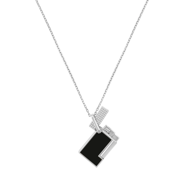 Запалка S.T.Dupont Lighter Necklace Lacquered Silver K27076CH