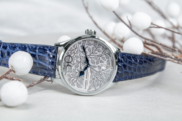 часовник alexander shorokhoff winter кожена каишка синя classicwatches.bg