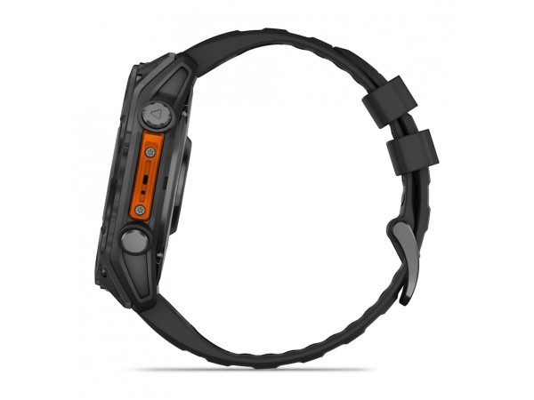 GARMIN FENIX 8 51MM AMOLED SLATE GRAY С BLACK СИЛИКОНОВА КАИШКА 010-02905-00