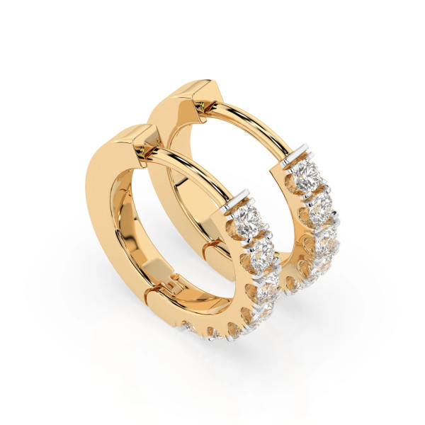 Cara обеци с диаманти 0.42 ct – ЗЛАТНО БИЖУ 14К K102-10109Y(2.0)/14K