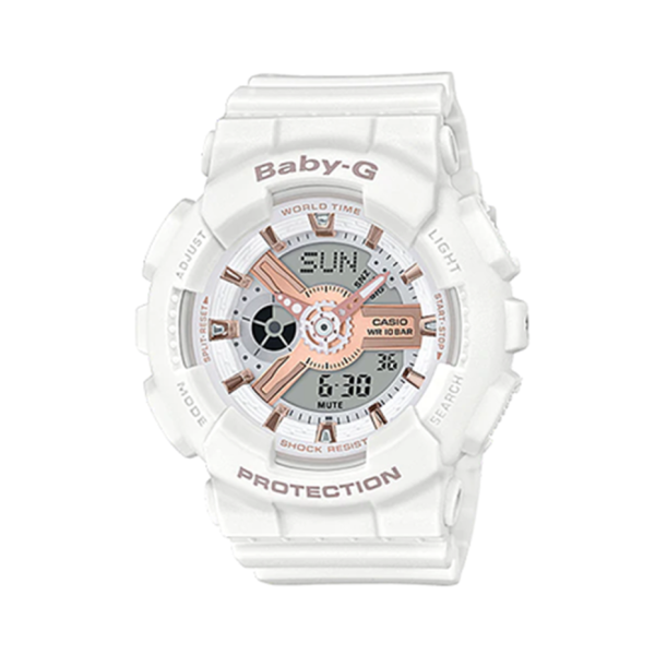 casio ba110rg7aer дамски часовник baby g бял корпус classicwatches.bg