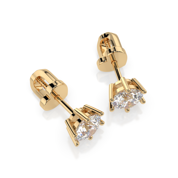 CARA Златни обеци с диаманти 0,80 ct GIA сертификат K102-10151Y