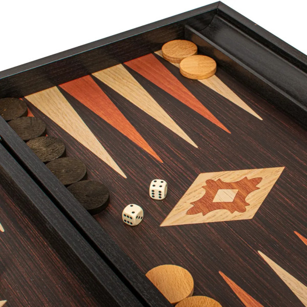 BACKGAMMON FOR GAME MANOPOULOS - WENGE, 47X38 CM