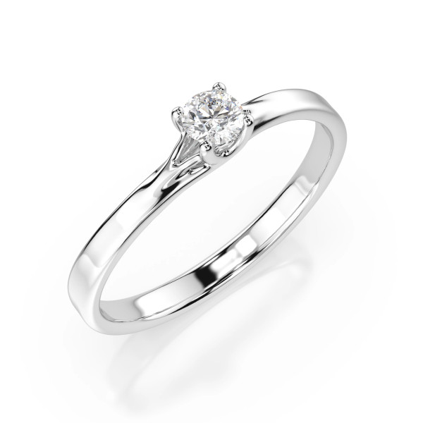 Cara пръстен с диамант 0.10 ct – ЗЛАТНО БИЖУ 14К K101-10014W(3.0)/14K