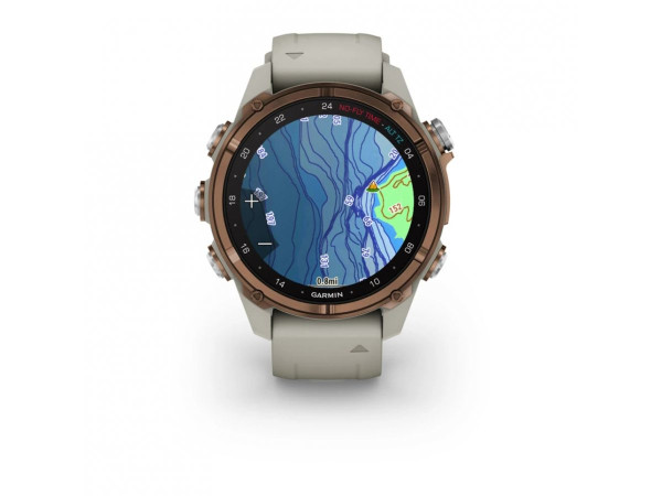 GARMIN DESCENT MK3I 43ММ BRONZE PVD ТИТАН С FRENCH GREY СИЛИКОНОВА КАИШКА 010-02753-14