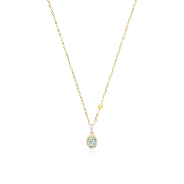 NANIS BOULES Small ВИСУЛКА SWISS BLUE TOPAZ, ДИАМАНТИ PS27-609