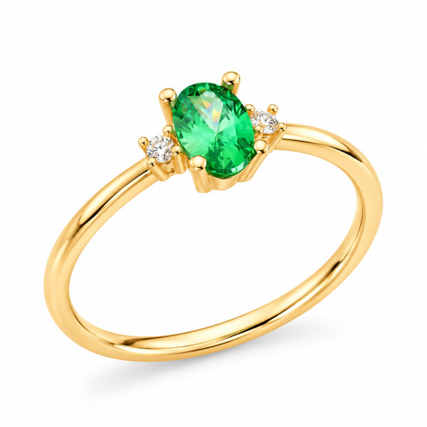 Comete Ambrosia gold ring zirconia KAAZ024