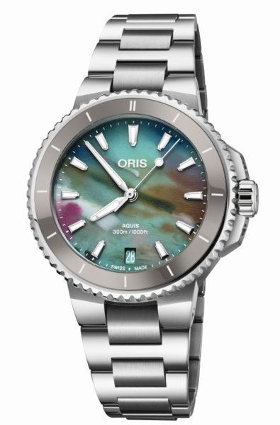 ORIS AQUIS DATE  UPCYCLE 36.5MM 733 7792 4150-07 8 19 05P