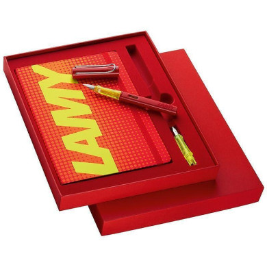 Комплект Lamy Limited Edition 2022 - писалка Al-Star Glossy Red с тефтер