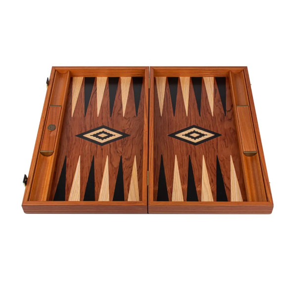 BACKGAMMON FOR GAME MANOPOULOS - ROSEWOOD BLACK & OAK POINTS, 48 X 53 CM
