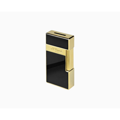 ЗАПАЛКА S.T.DUPONT  BIG D LIGHTER BLACK LACQUER AND GOLD 25002