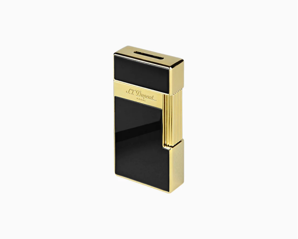 ЗАПАЛКА S.T.DUPONT  BIG D LIGHTER BLACK LACQUER AND GOLD 25002