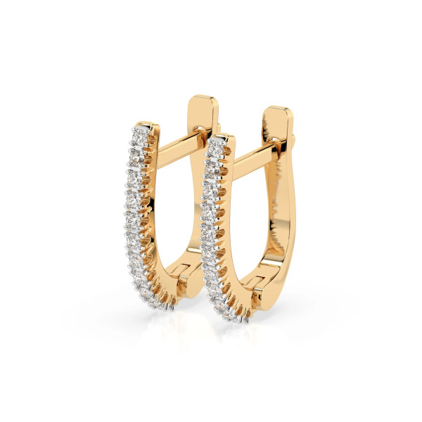 Cara обеци с диаманти 0.18 ct – ЗЛАТНО БИЖУ 14К K102-10076Y/14K