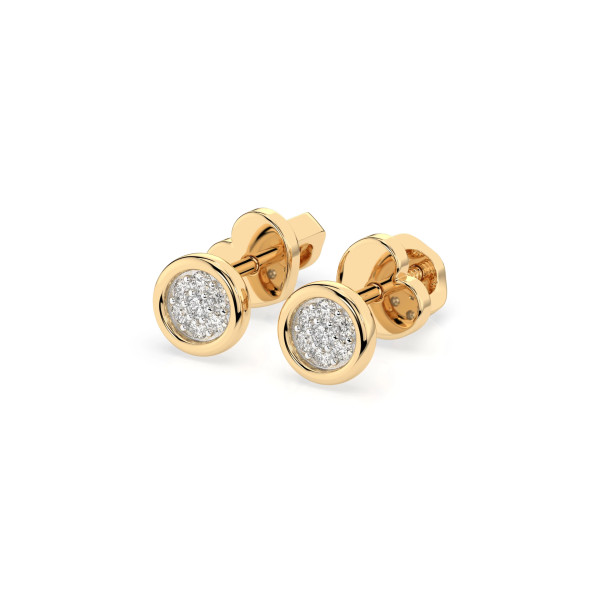 Cara обеци с диаманти 0.08 ct – ЗЛАТНО БИЖУ 14К K102-10068Y/14K