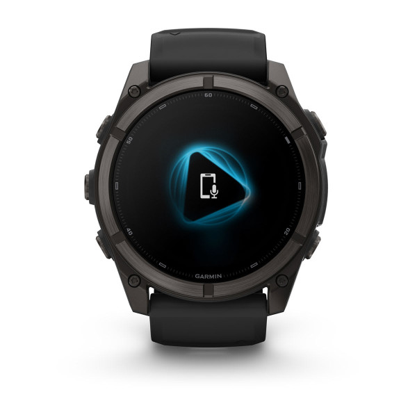 Garmin Fenix 9 Carbon Grey DLC Titanium с Black силиконова каишка 010-04763-11