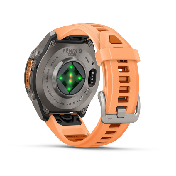 Garmin Fenix 9 Pro inReach Titanium със Shell Pink/Autumn Orange силиконова каишка 010-04335-01