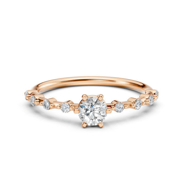 CARA Златен пръстен с диаманти 0.40+0.16 ct GIA сертификат K101-10190Y