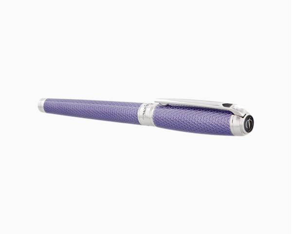 ПИСАЛКА S.T.DUPONT LINE D LARGE LILAC AND PALLADIUM LACQUERED FIREHEAD GUILLOCHE 410000L