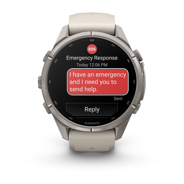 Garmin Fenix 9 Pro inReach Titanium с Fog Grey/Dark Sandstone силиконова каишка 010-04335-81