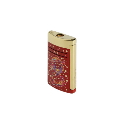 S.T.DUPONT  MAXIJET BURGUNDY/GOLDEN YEAR OF THE DRAGON 	20176