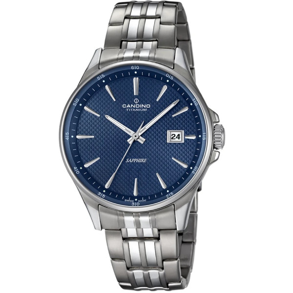 Часовник candino c4606 b мъжки титаниев син циферблат swiss made classicwatches.bg
