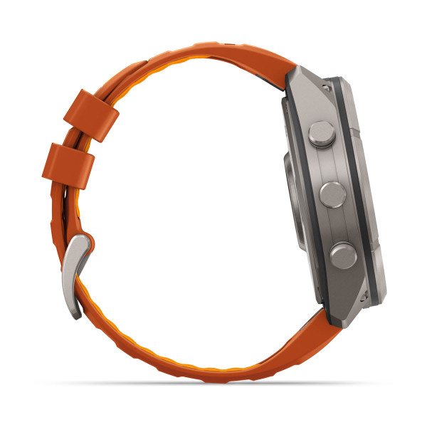Garmin Fenix 9 Pro inReach Titanium с Autumn Orange/Spark Orange силиконова каишка 010-04337-01