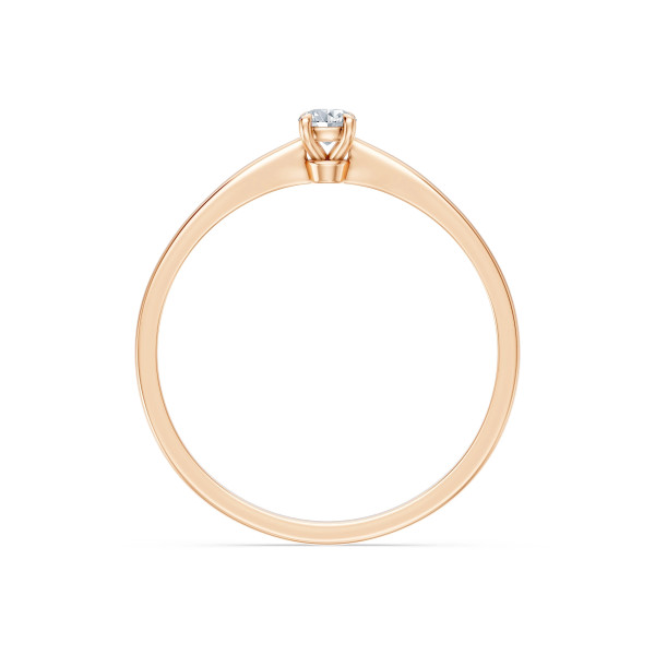 Cara пръстен с диамант 0.10 ct – ЗЛАТНО БИЖУ 14К K101-10116R(3.0)/14K